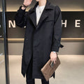 Men Spring And Autumn Simple Senior Sense Trench Coat
