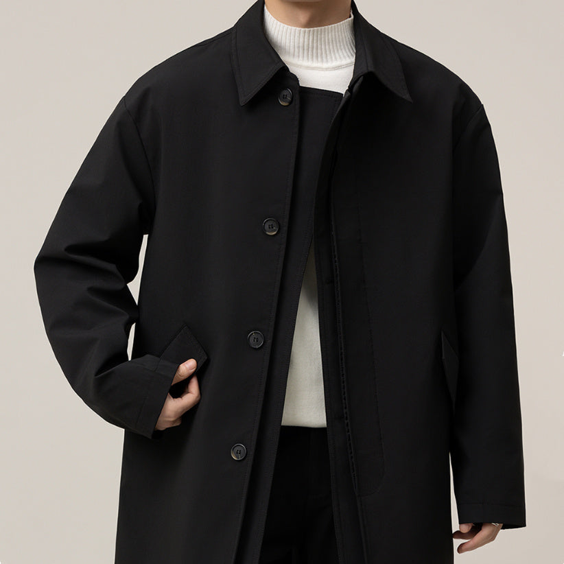 Casual Loose Mid-length Men's Duster trench coat