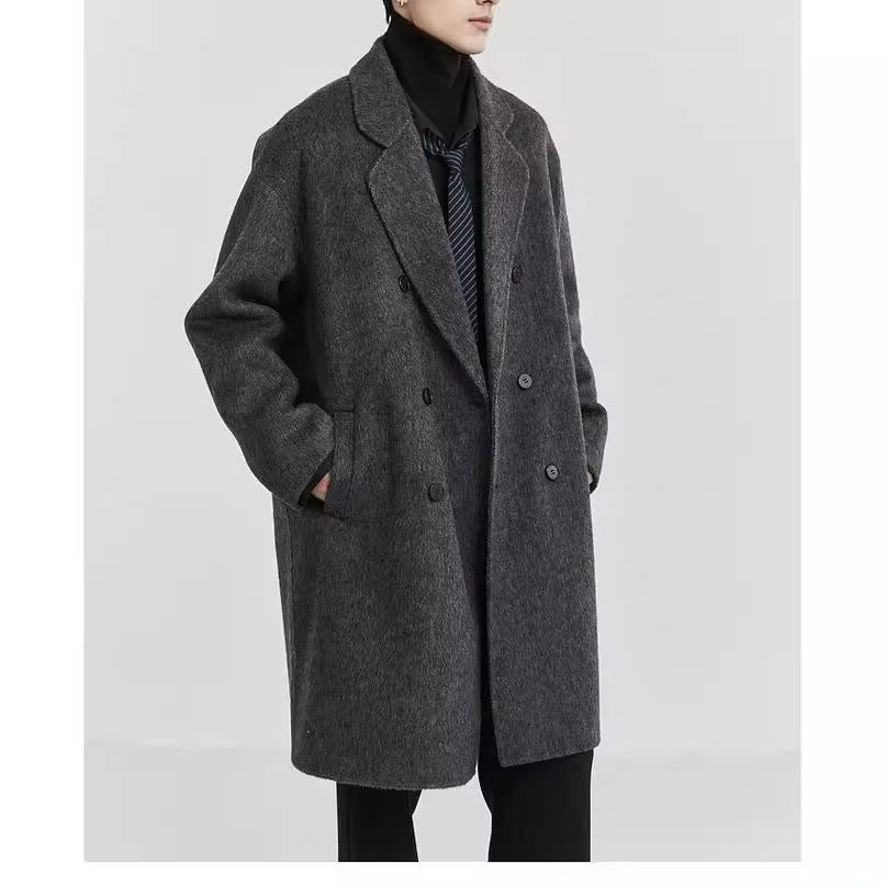 Double-sided Woolen Men's Mid-length Coat