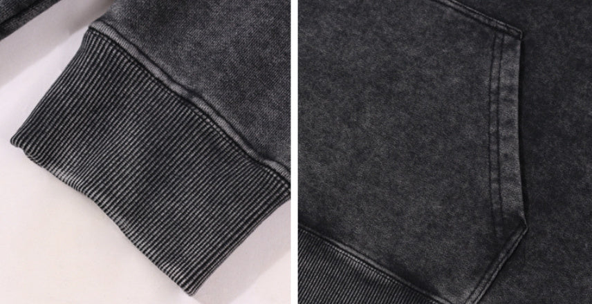 Men's Retro Fried Snowflake Baggy hoodie