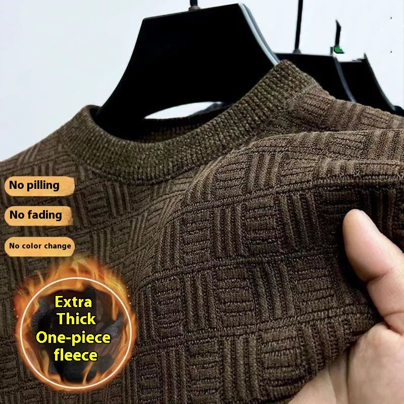 Warm Fleece-lined Thickened Knitting Bottoming Shirt