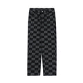 Checkerboard Jacquard Jeans For Men