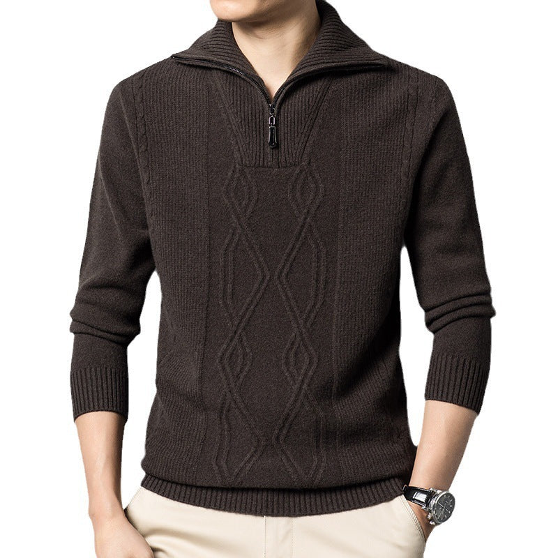 Middle-aged Thick Thermal Knitting Base sweater