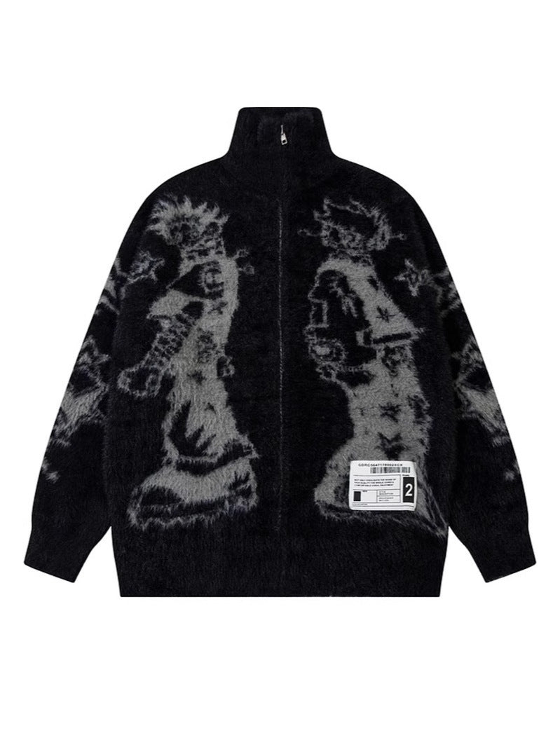 Polyester Fall Winter Men's Knitted Sweater