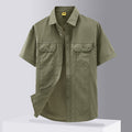 Casual Solid Color Workwear Shirt Men