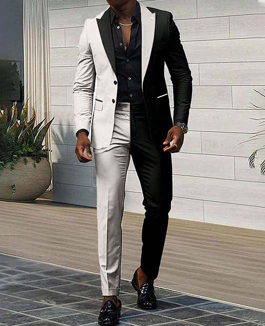 Men's Formal Wear Advanced Sense Contrast Color Fit Comfortable Three Piece Suit