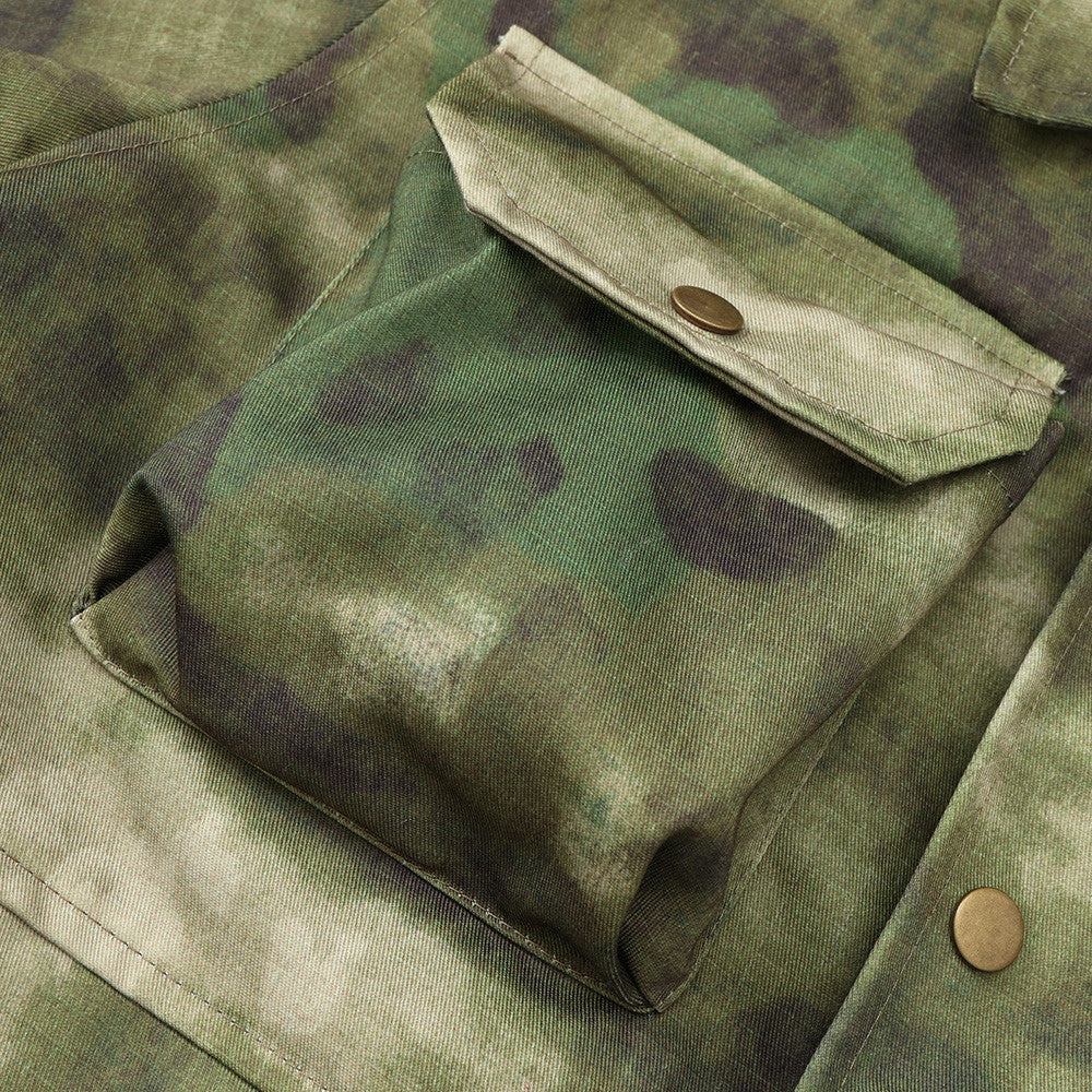 Tactical Camouflage Military Coat Men's Loose Mid-length Jacket