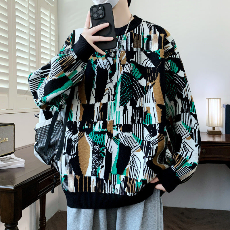 Men's Round Neck Knitted Sweater