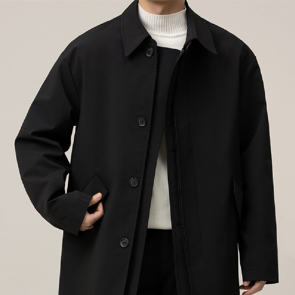 Casual Loose Mid-length Men's Duster trench coat