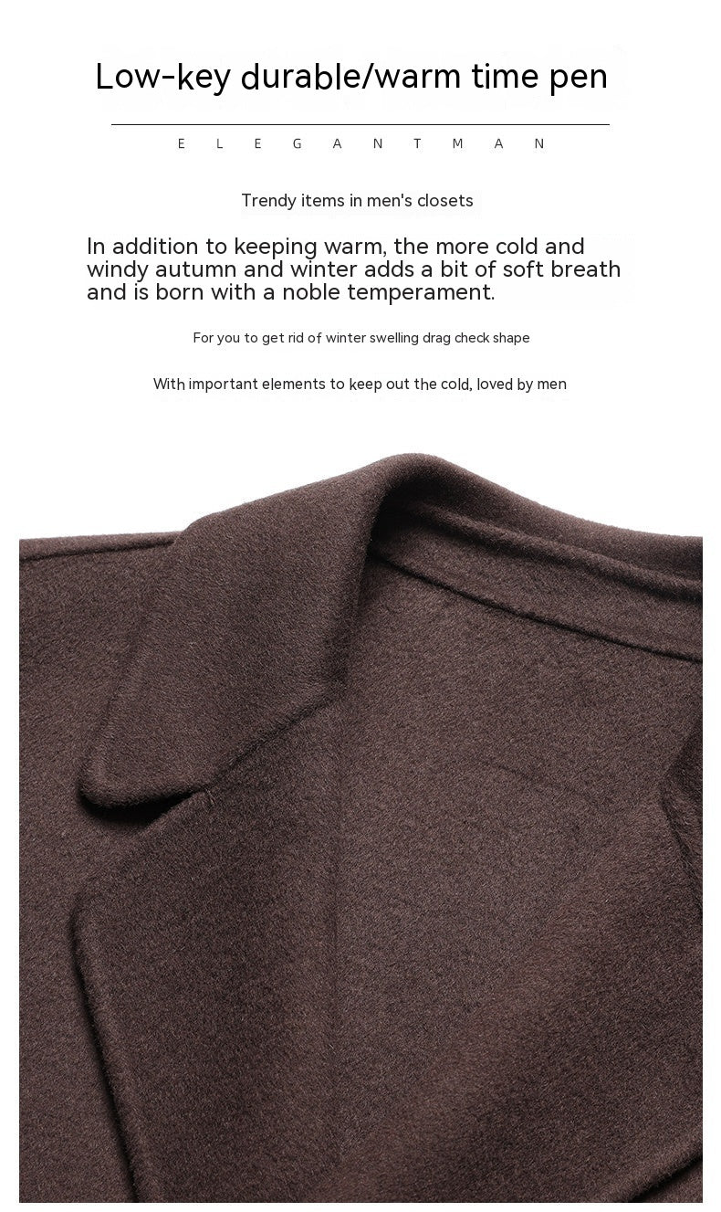 Winter Double-sided Woolen Coat Men