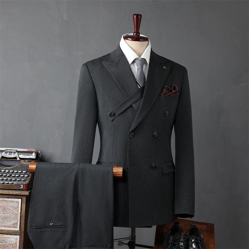Men's Double Breasted Business Suit