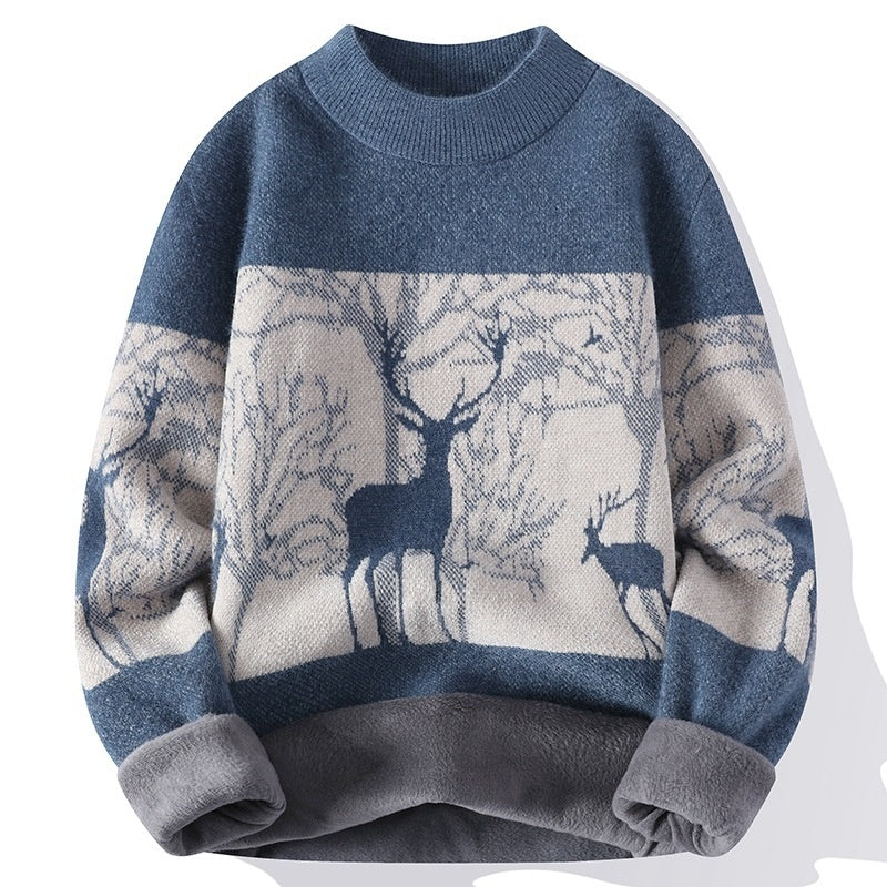 Chenille Mock Neck Sweater Men