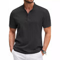 Summer Stand Collar Buttons Short Sleeve T-shirt