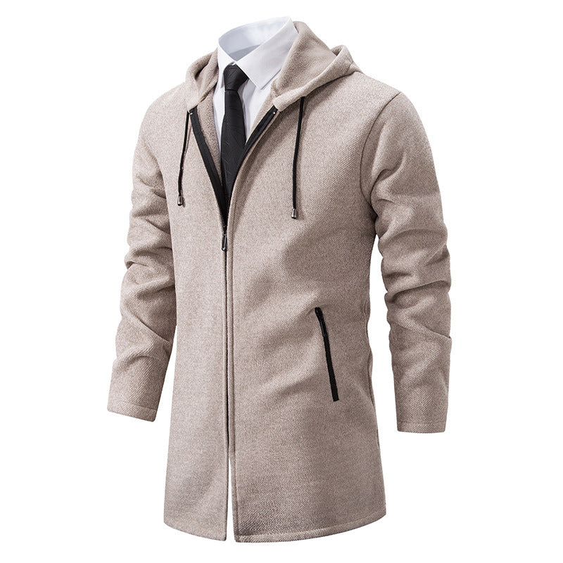 Men's Chenille Hooded Cardigan Sweater