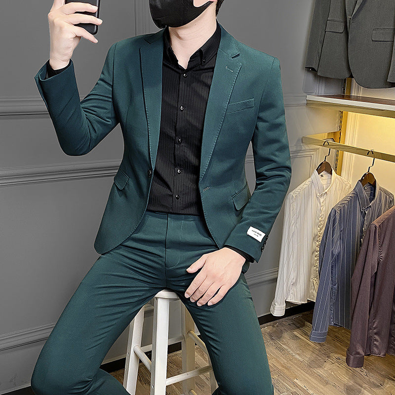 Men's Korean-style Slim Fit Business Casual Suit