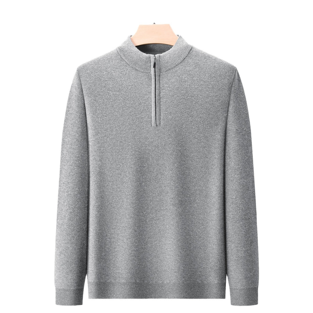 Men's Half-high Collar Zipper Sweater