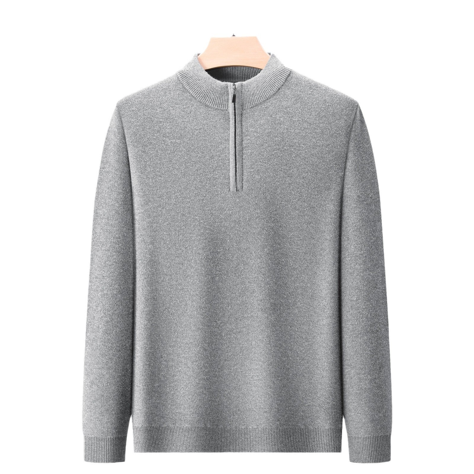 Men's Half-high Collar Zipper Sweater