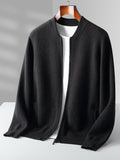 Round Neck Men's Cardigan Coat