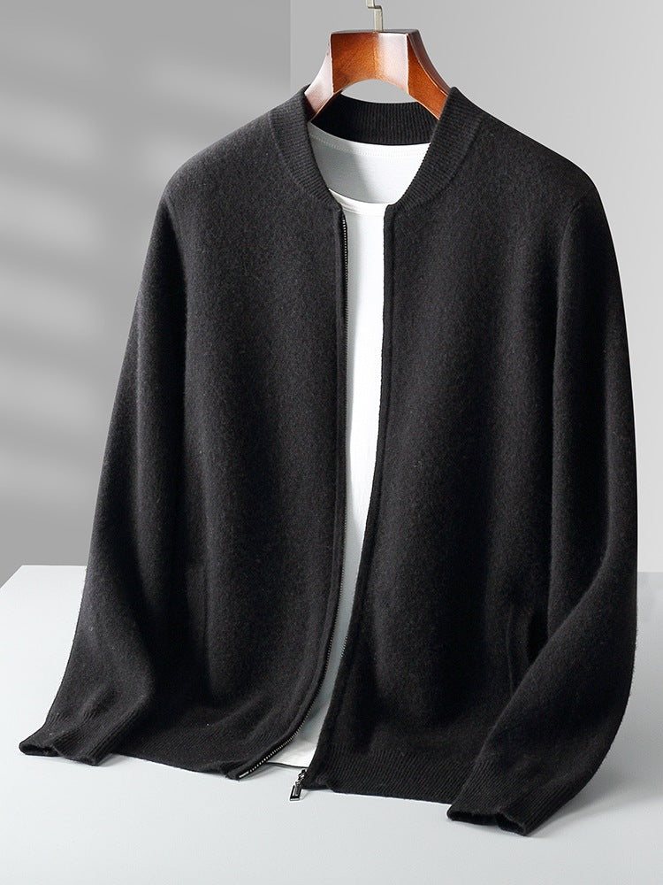 Round Neck Men's Cardigan Coat