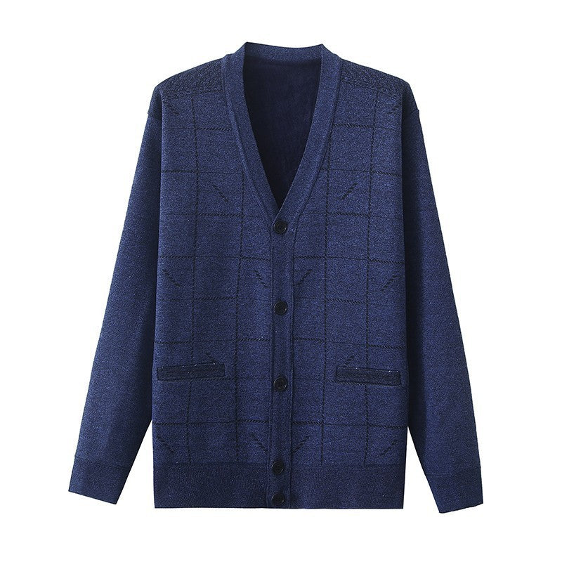 Spring And Autumn Men's Long Sleeve Plus-sized Oversized Sweater