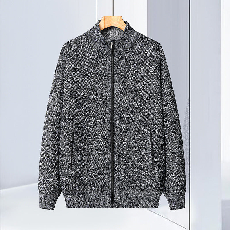 Stand Collar Sweater Coat For Men