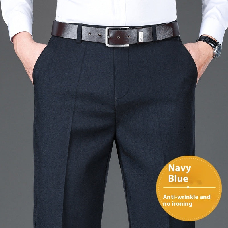 Men's Casual Pants Loose Straight Business Trousers