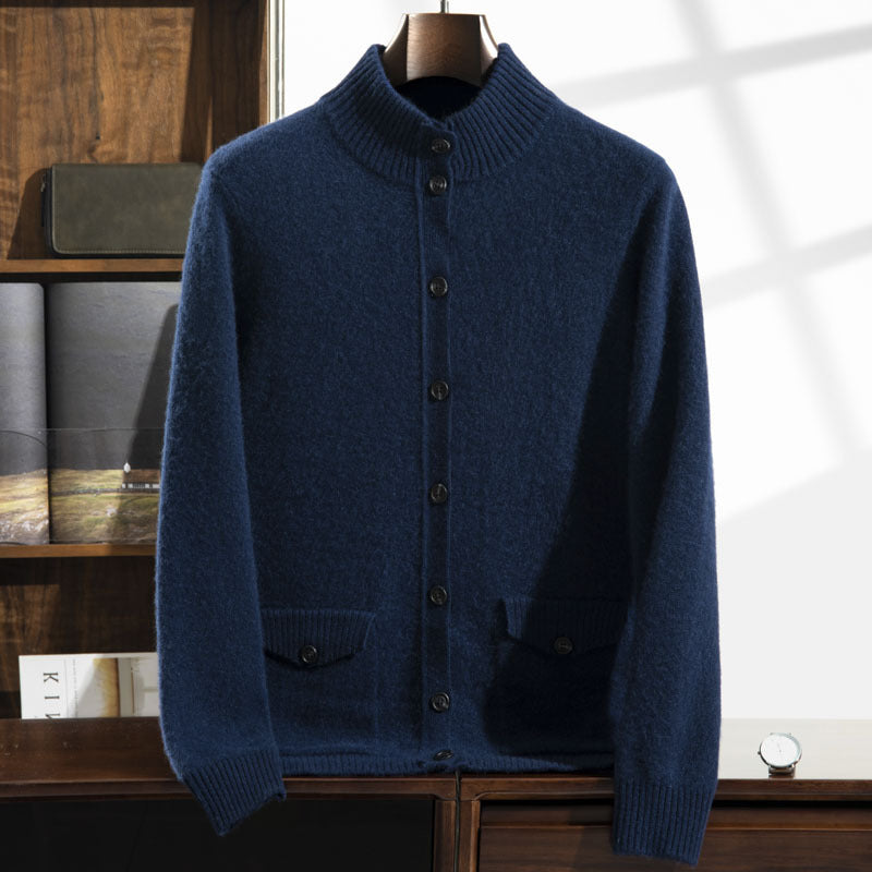 Men's Long-sleeved Casual Thick Versatile Half-high Collar sweater