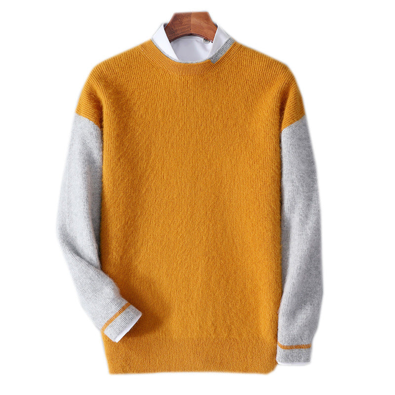 Men's Round Neck Thickened Loose And Warm sweater