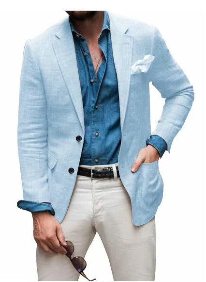 Men's Casual Slim Spring Striped Suit Jacket