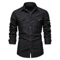 Men's Long-sleeved Denim Shirt