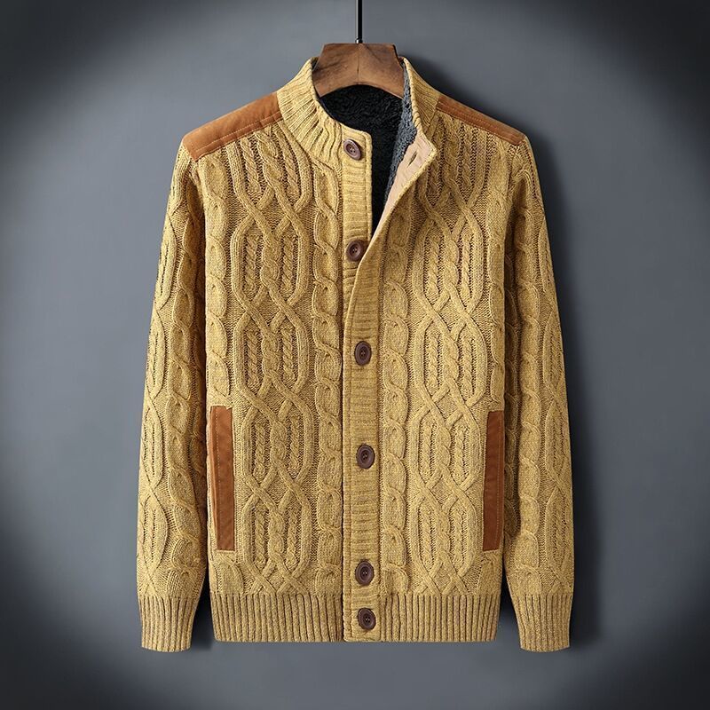 Men's Fleece-lined Thickened Sweater Autumn And Winter sweater