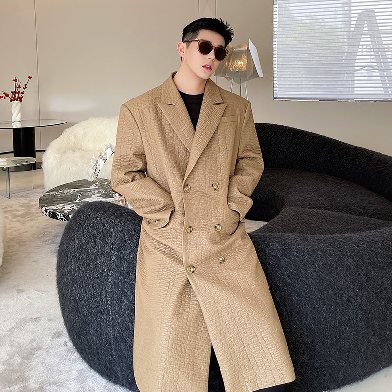 Knee-thick Windbreaker coat