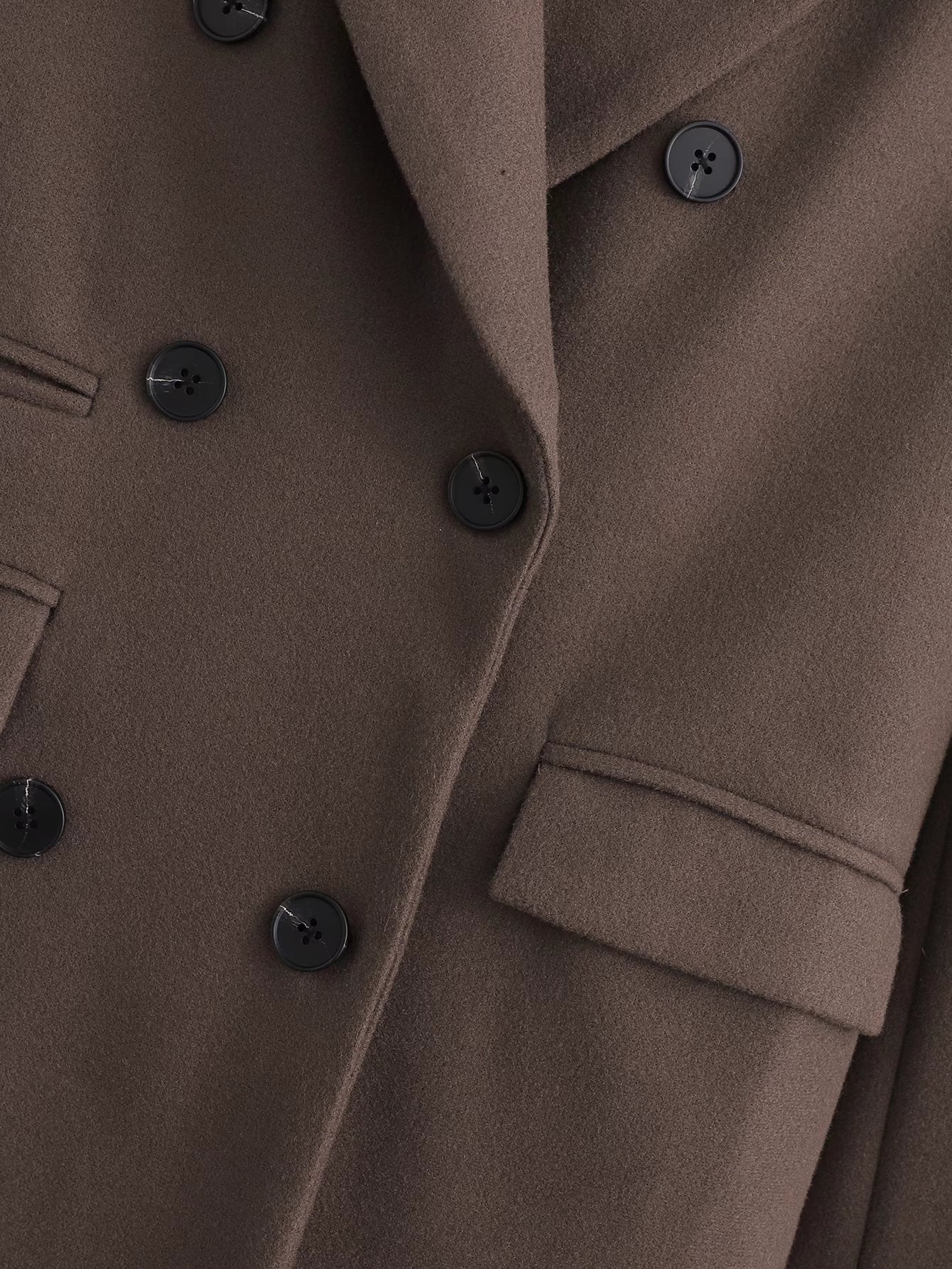 Retro Lapel Double Breasted Temperament Loose Jacket