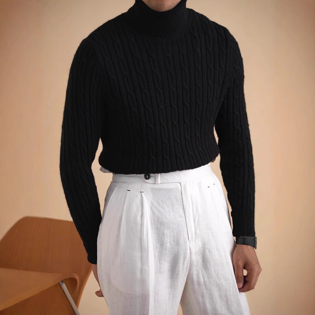 Men's Long Sleeve Casual Turtleneck Sweater