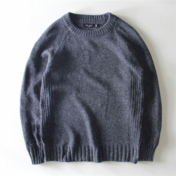 Men's Casual Round Neck Pullover Sweater