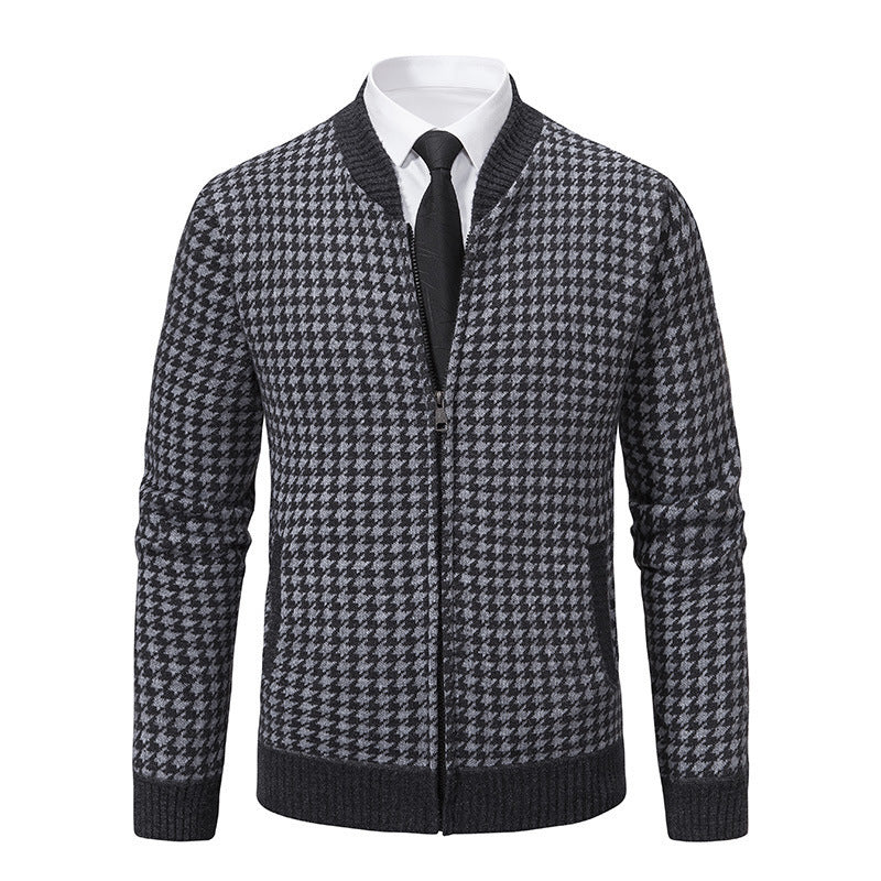 Men's Sweater Coat Cardigan Long Sleeve Knitted Thickened Warm sweater