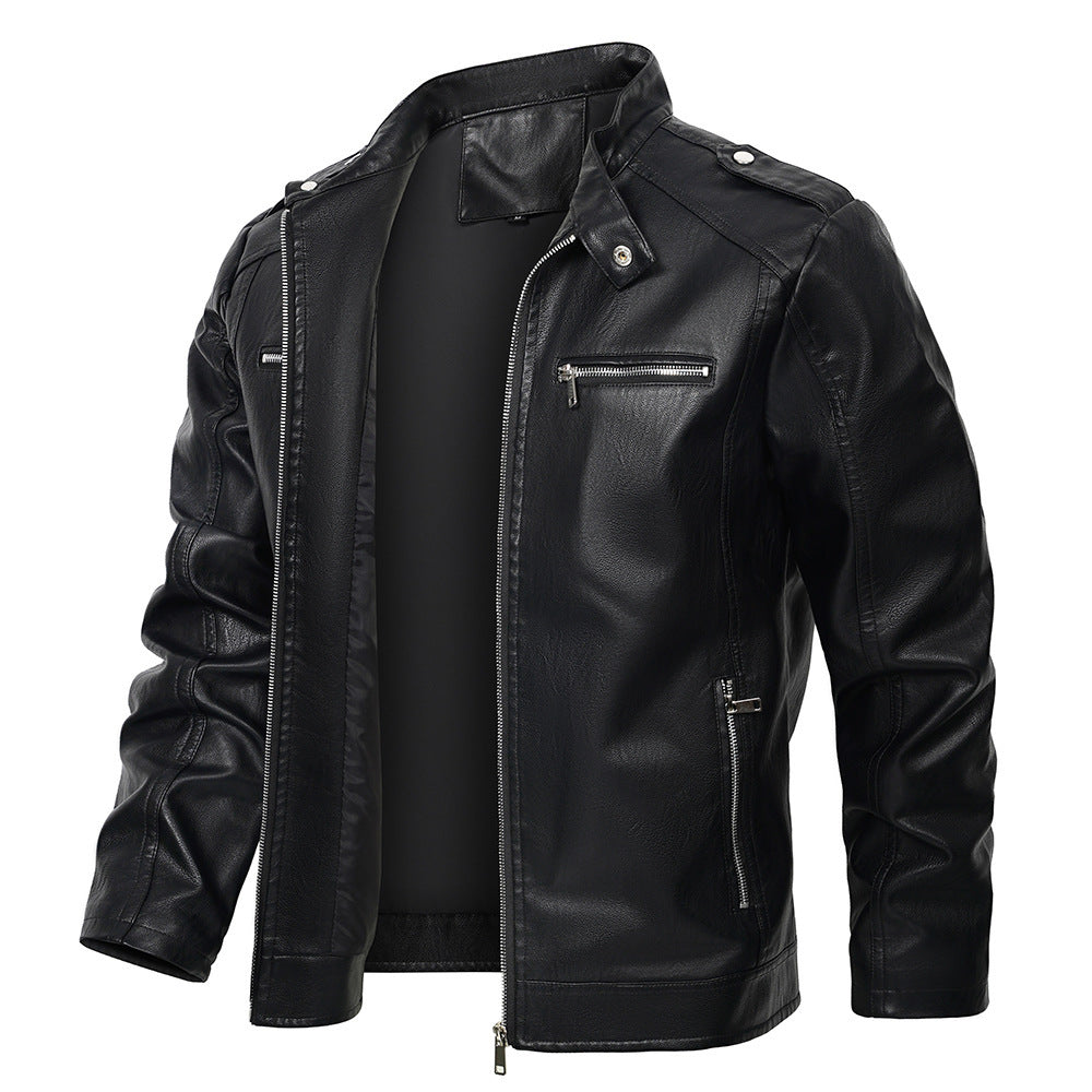 Stand Collar Motorcycle Men's Jacket
