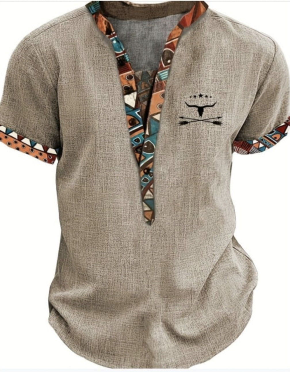 European And American 3D Printed Shirt