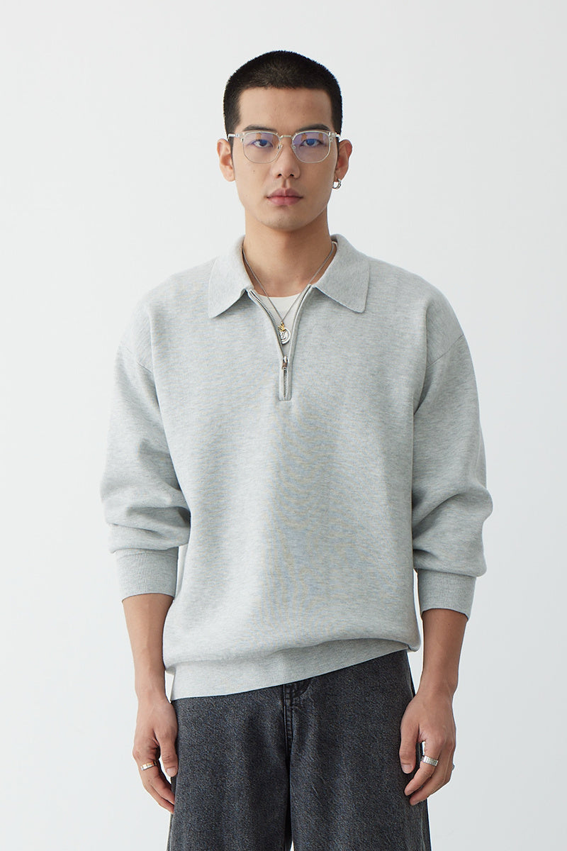 Casual Polo Collar Knitwear Sweater For Men