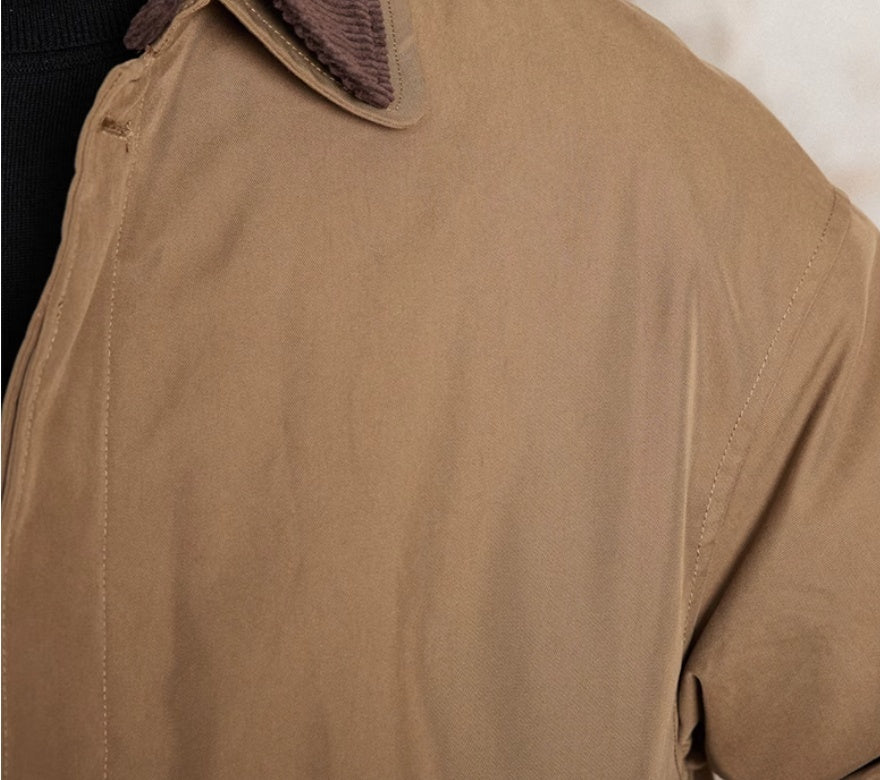 Retro Down Mid-length Trench Coat