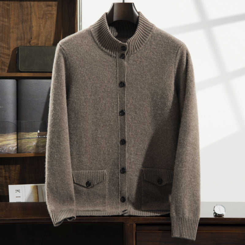 Men's Long-sleeved Casual Thick Versatile Half-high Collar sweater