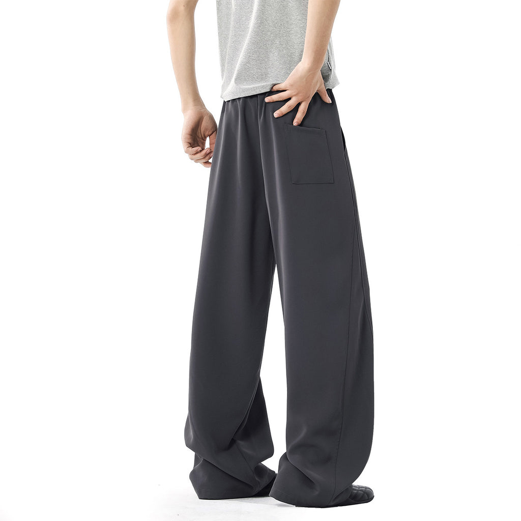 Men's Spring And Summer Stitching Draping Casual Suit Pants