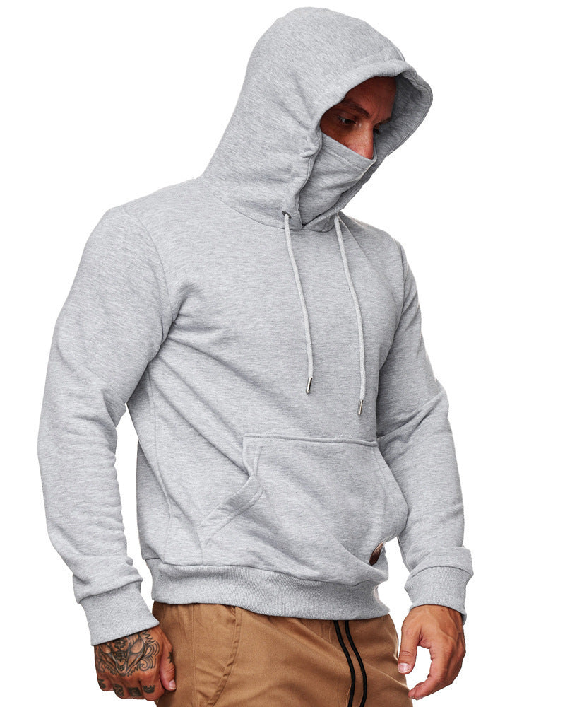 Autumn Sports Solid Color hoodie men