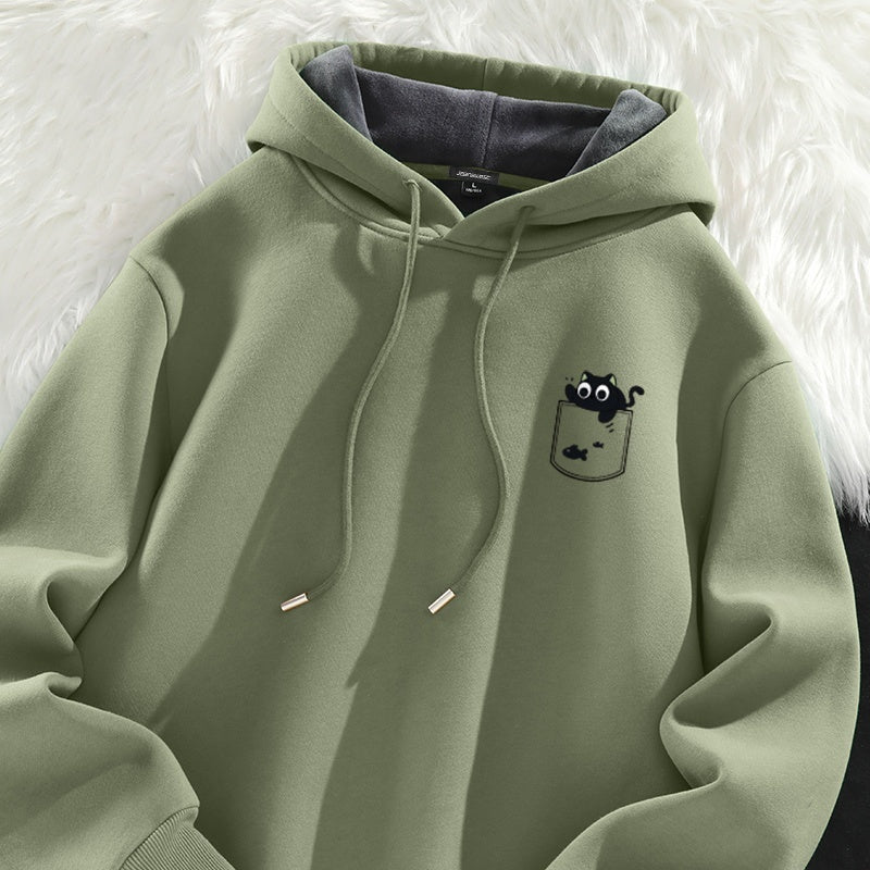 Velvet Padded Thickened Hooded Jacket