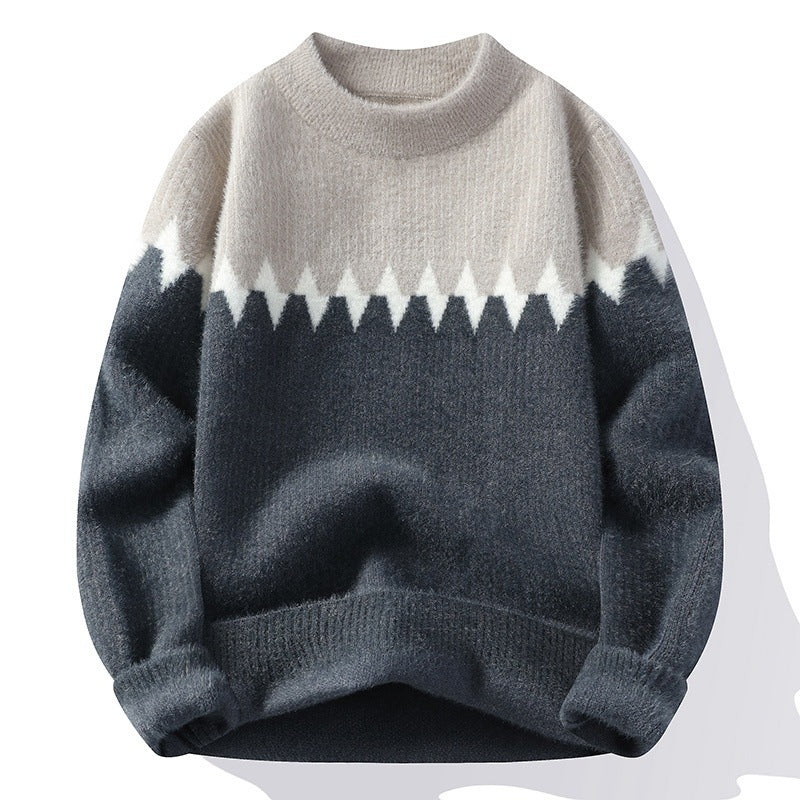 Autumn And Winter Round Neck Men's Knitwear