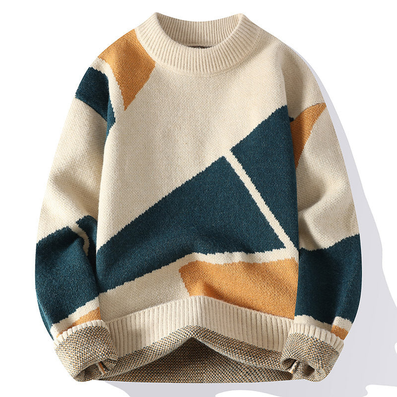 Color Matching Fashionable Warm Sweater