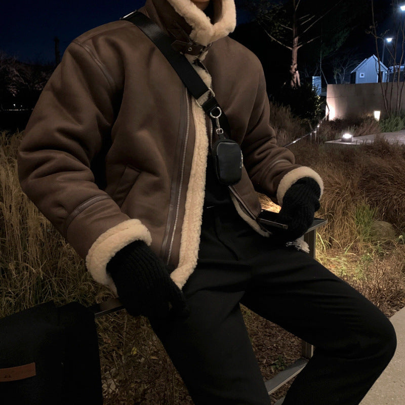 Men's Winter Loose And Warm Stand Collar Cotton-padded Coat