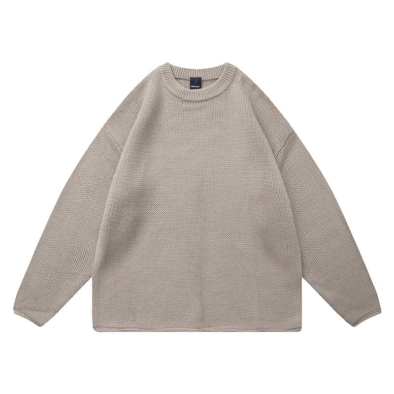 Basic Classic Solid Color Simple Sweater