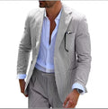 Men's Two-piece Suit Seersucker Summer