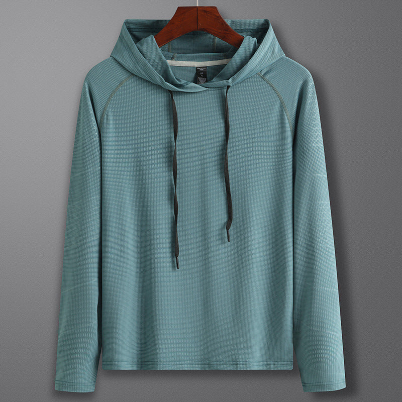 Men's Long-sleeved Hooded Sports T-shirt Sun-proof Sweater